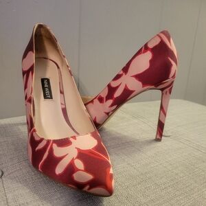 Red Multicolor Heels